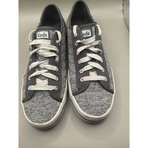 Women's Keds Canvas Sneakers Size 9.5 Two Tone Grey With Quilted Pattern.